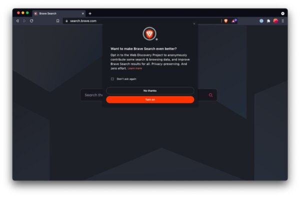Brave отказался от Google: в браузере теперь своя поисковая система по умолчанию