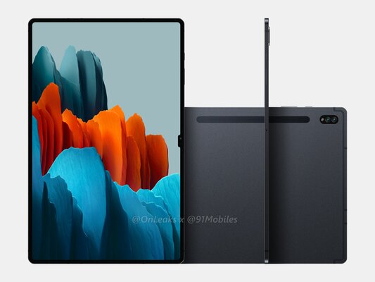 Флагманский планшет Galaxy Tab S8 Ultra получит огромный экран с чёлкой