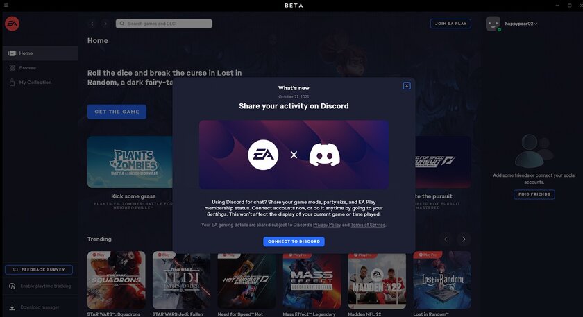 Кооператив, информация об активности и не только: Discord получил глубокую интеграцию с играми EA