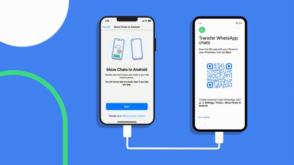 История WhatsApp* теперь переносится с iOS на Android. По кабелю и только на Android 12 😂