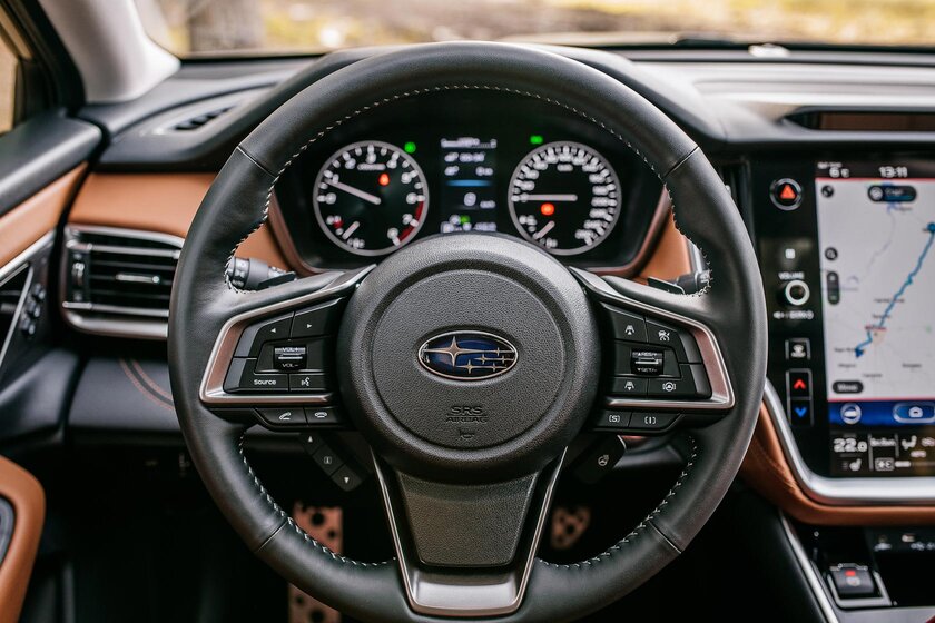 Эта машина различает водителей! Тест-драйв Subaru Outback 6-го поколения — Первое знакомство. 8