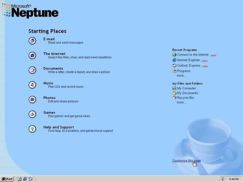 Полноэкранный Пуск из Windows 8 тестировался ещё в Windows 2000. Как он выглядел