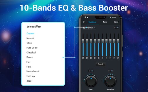 Музыкальный плеер – 10-полосный эквалайзер 5.7.9. Скриншот 13