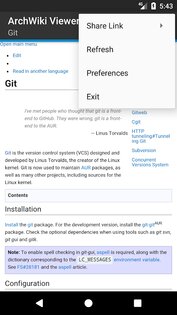 ArchWiki Viewer 1.0.14. Скриншот 3