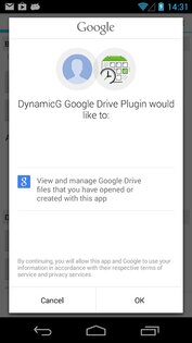 DynamicG Google Drive Plugin 7.89. Скриншот 2