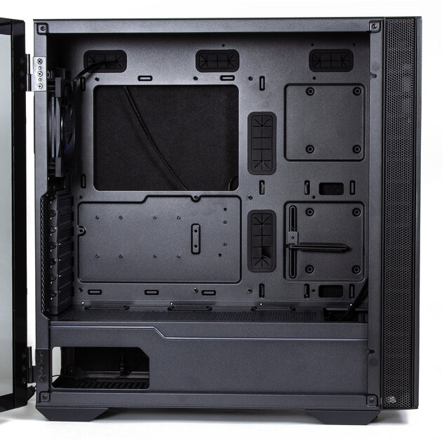 Бесшумный корпус для произво­дительных сборок. Обзор MSI MPG Quietude 100S — Интерьер. 1