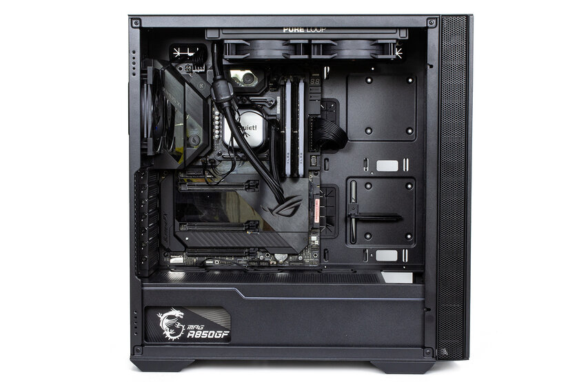 Бесшумный корпус для произво­дительных сборок. Обзор MSI MPG Quietude 100S — Интерьер. 21