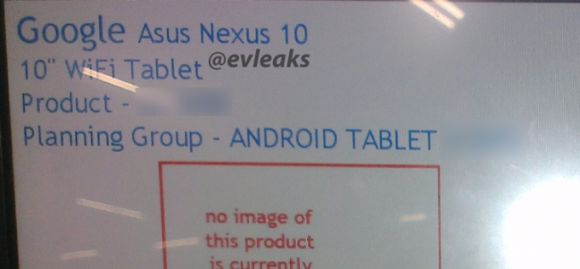 ASUS Nexus 10 могут представить 14 октября