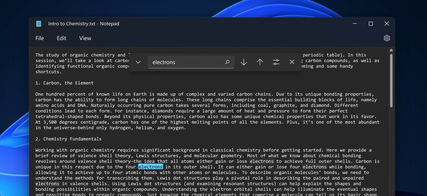 В Windows 11 появился новый блокнот с поддержкой темного режима