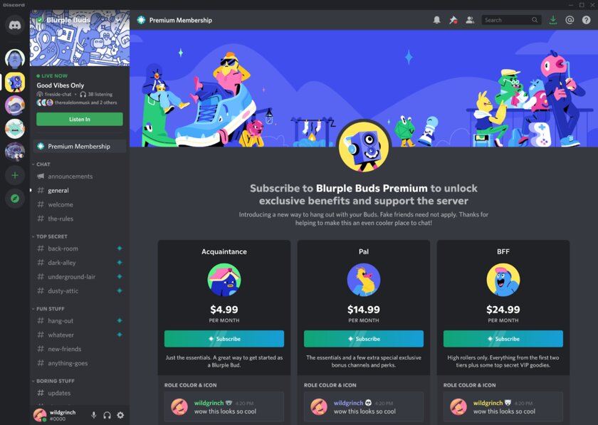 Удар по Patreon: в Discord появилась подписка на платный контент