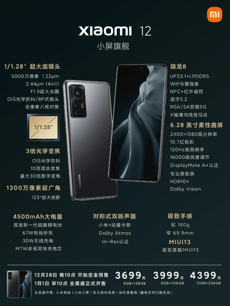 Знакомьтесь, лучший смартфон Xiaomi в 2021 году: что нового в Xiaomi 12 — Xiaomi 12: технические характеристики и цены (не подтверждено). 1