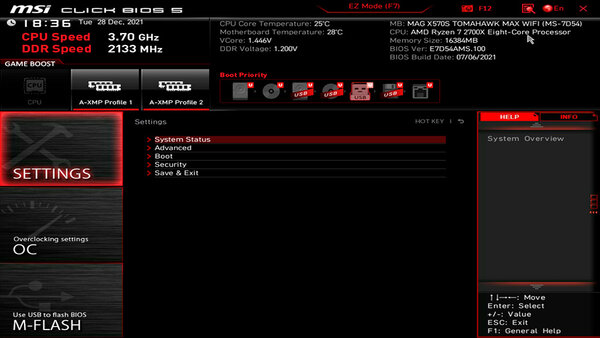 Золотая середина для актуальной платформы AMD? Обзор MSI MAG X570S Tomahawk Max Wi-Fi — UEFI-оболочка BIOS. 6