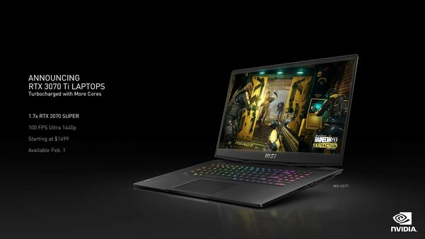 NVIDIA представила RTX 3080 Ti и 3070 Ti для ноутбуков, а для ПК — RTX 3050 и 3090 Ti