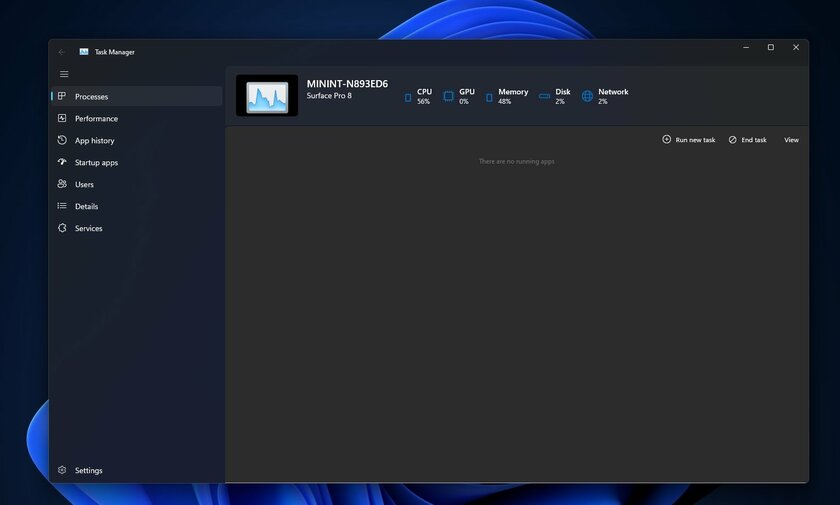 В Windows нашли полностью новый Диспетчер задач. Дизайн спорный