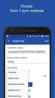 OneSync – автосинхронизация с OneDrive 7.2.2. Скриншот 5