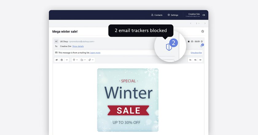 В ProtonMail появилась функция расширенной защиты от отслеживания