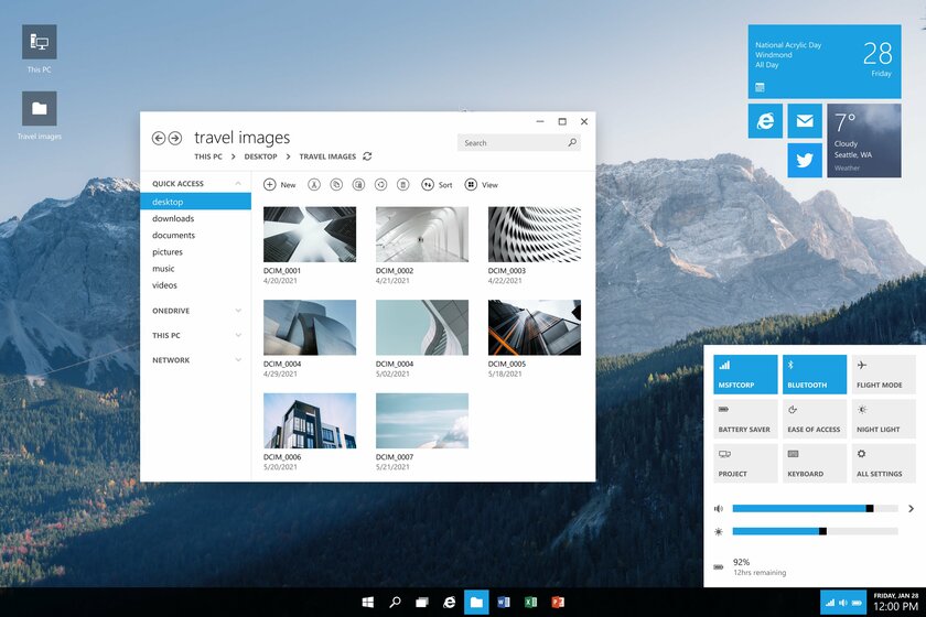 Показана Windows 11 в дизайне Windows 8. Очень странно, но красиво