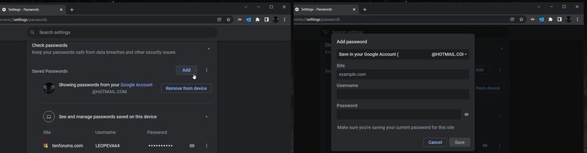 В Google Chrome можно будет добавлять пароли вручную, как в полноценном менеджере