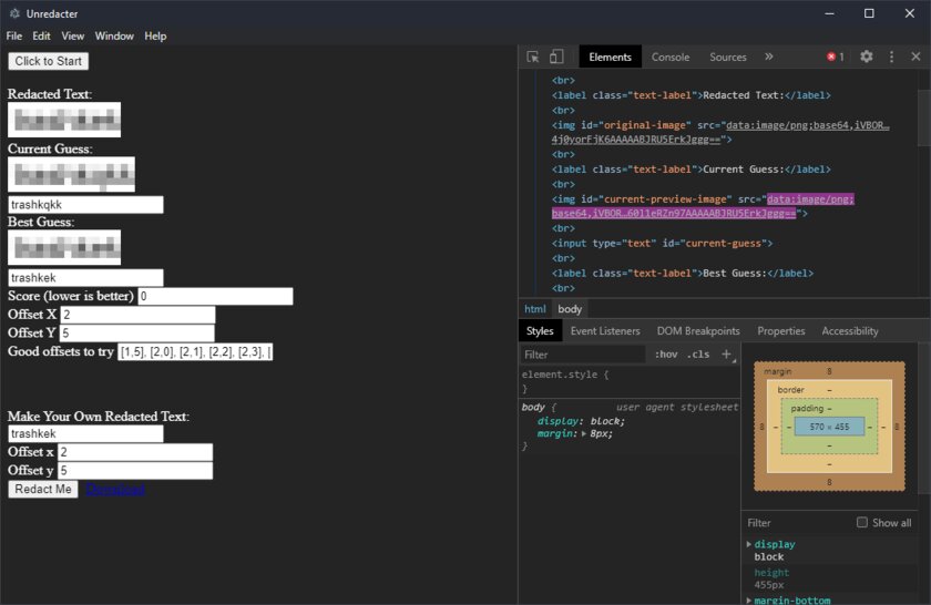 Нашёл на GitHub дешифратор пикселизированных паролей. Он работает, но не так как надо