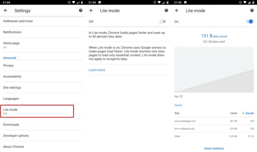 Google отключит функцию экономии трафика в Chrome для Android