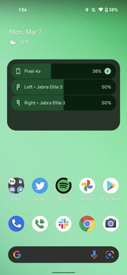 Новый виджет Google для Android показывает заряд Bluetooth-наушников