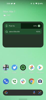 Новый виджет Google для Android показывает заряд Bluetooth-наушников