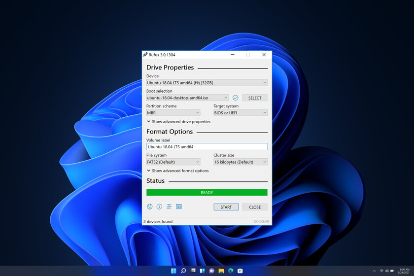 Обновлённый Rufus создаёт флешку с Windows 11, не требующей аккаунт Microsoft