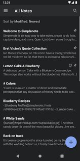 Simplenote 2.35. Скриншот 2