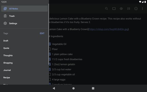 Simplenote 2.35. Скриншот 10