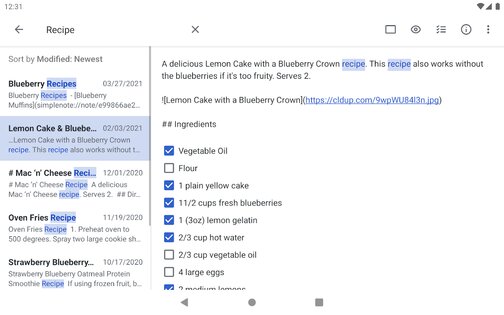 Simplenote 2.35. Скриншот 11