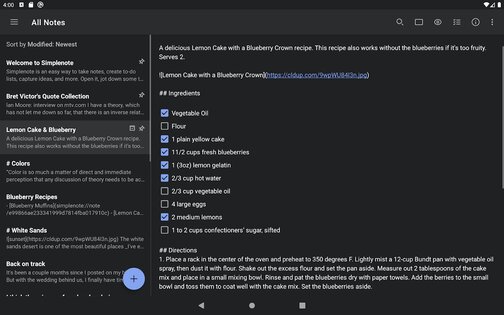 Simplenote 2.35. Скриншот 14