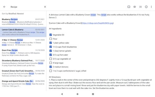 Simplenote 2.35. Скриншот 17