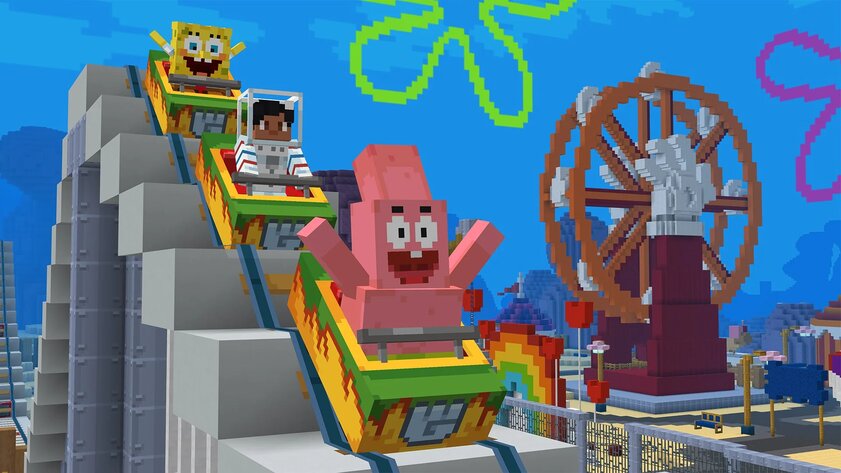 В Minecraft вышло DLC по Губке Бобу: с квестами, коллекционными предметами и странным Патриком