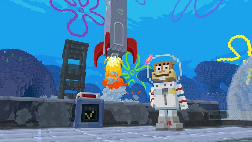 В Minecraft вышло DLC по Губке Бобу: с квестами, коллекционными предметами и странным Патриком