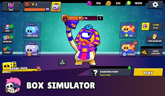 Box Simulator Otis Brawl Stars 0.1. Скриншот 1