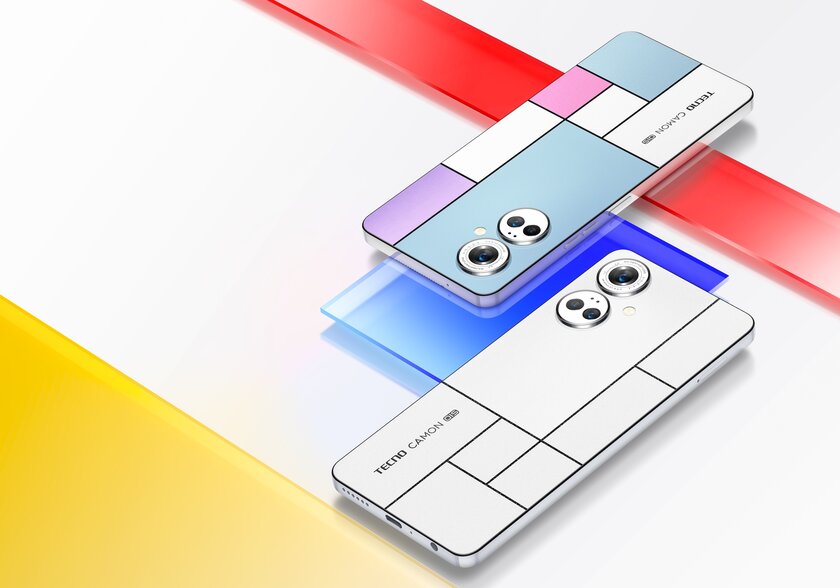 Этот смартфон выглядит так, будто собран из разных деталей: Tecno Camon 19 PRO Mondrian Edition