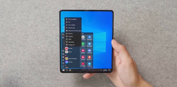 Galaxy Z Fold 4 превратили в Windows Phone. Получилось круто