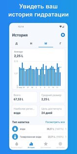 WaterMinder – отслеживание воды 5.4.33. Скриншот 2