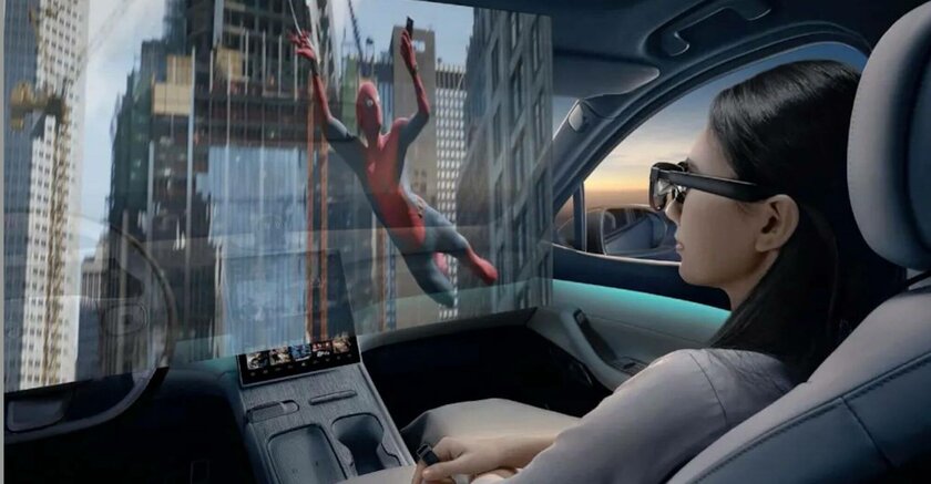 AR-очки от Nio добавляют виртуальный экран для фильмов прямо внутрь автомобиля