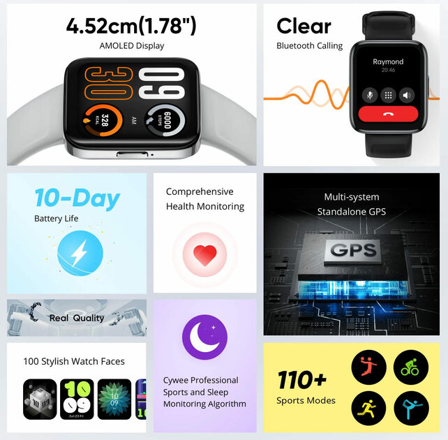 Представлены Realme Watch 3 Pro с AMOLED-экраном и GPS. Можно звонить по Bluetooth