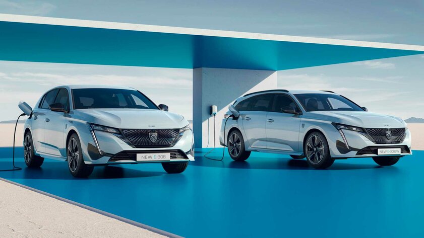 Представлена электрическая версия Peugeot 308 в кузове хэтчбек и универсал