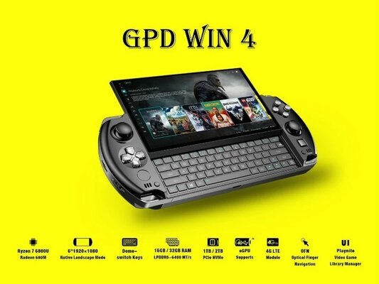 Представлен компьютер-консоль GPD Win 4 в стиле PSP: с Windows и начинкой AMD