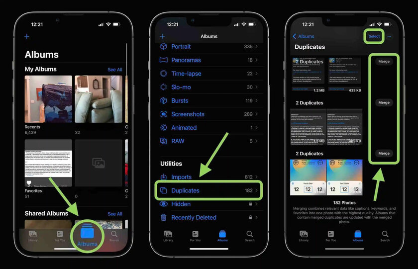 Как быстро удалить дубликаты снимков в «Фото» на iPhone с iOS 16