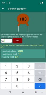 Калькулятор для электронных схем 1.37. Скриншот 3