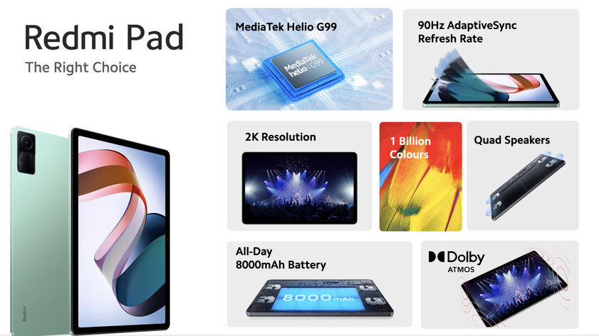 Xiaomi представила свой самый дешёвый планшет — Redmi Pad. На удивление хорош