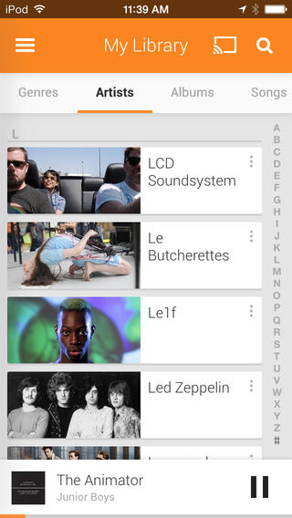Сервис Google Play Music стал доступен на iOS