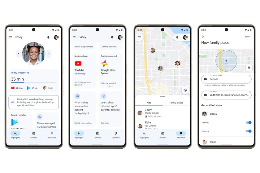 Обновлённый родительский контроль Google показывает, когда ребёнок вышел со школы
