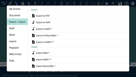 Music Writer 1.2.311. Скриншот 5