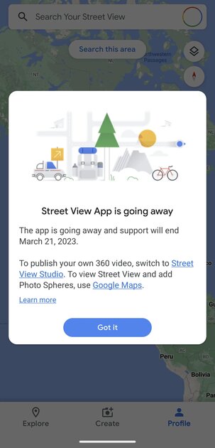 Google прекращает поддержку приложения Street View: вскоре его удалят из магазинов