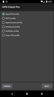 VPN Client Pro 1.02.14. Скриншот 3